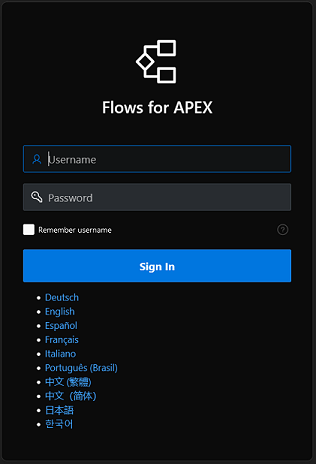 Flows for APEX langugage support