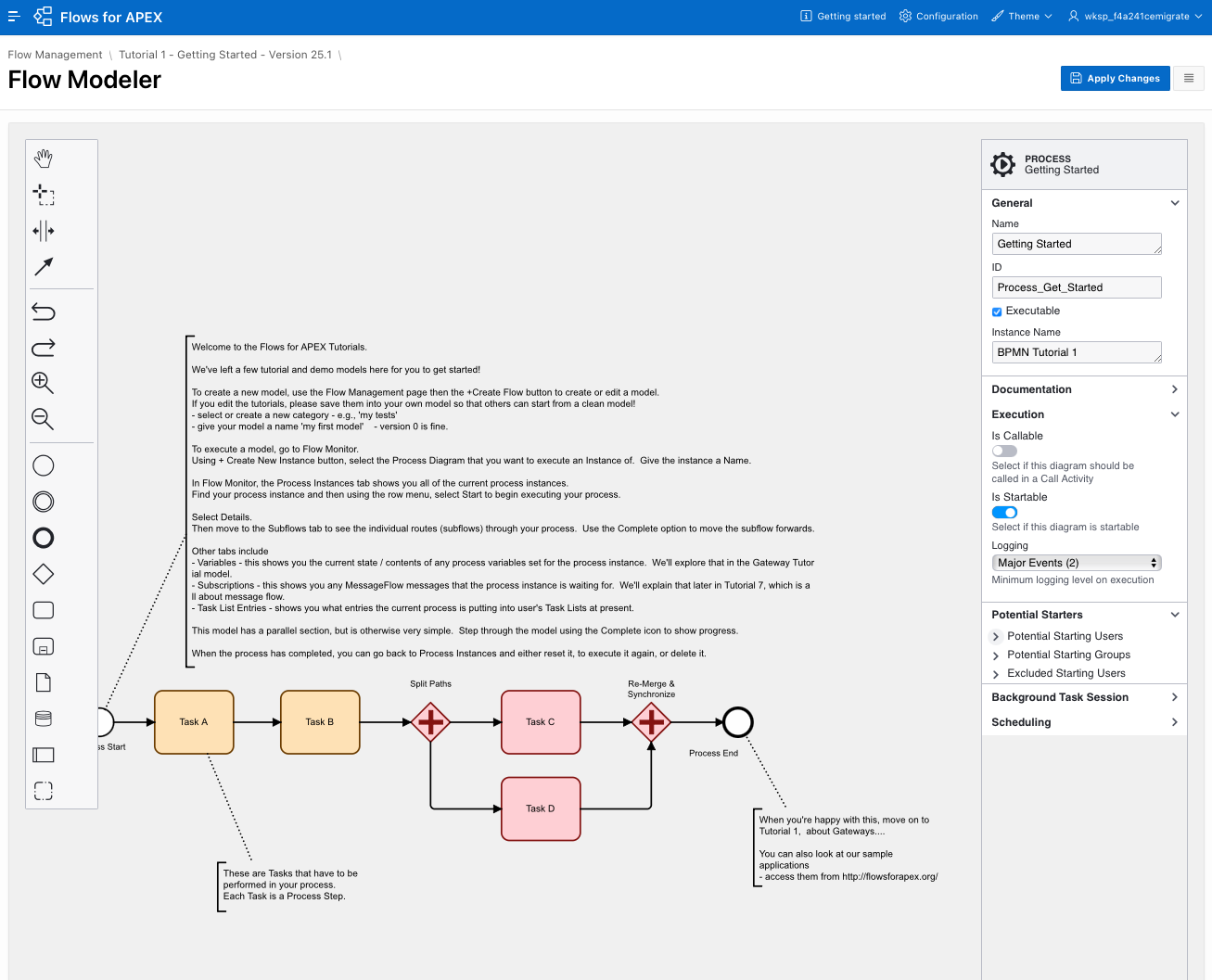 Flows for APEX Modeler
