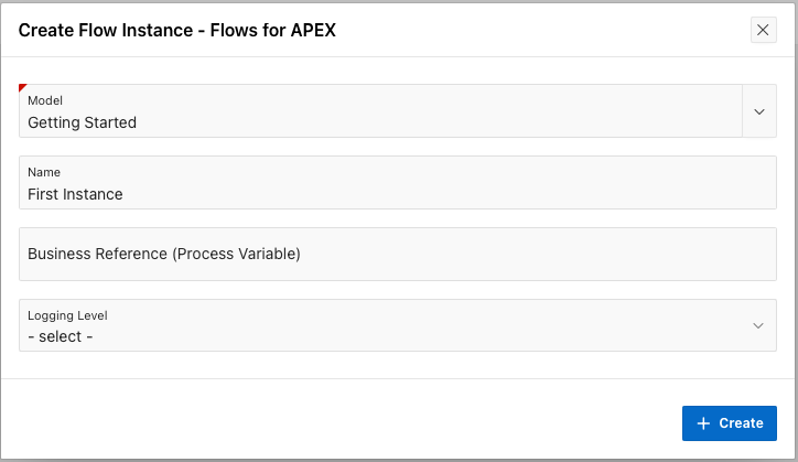 Fill the instance form