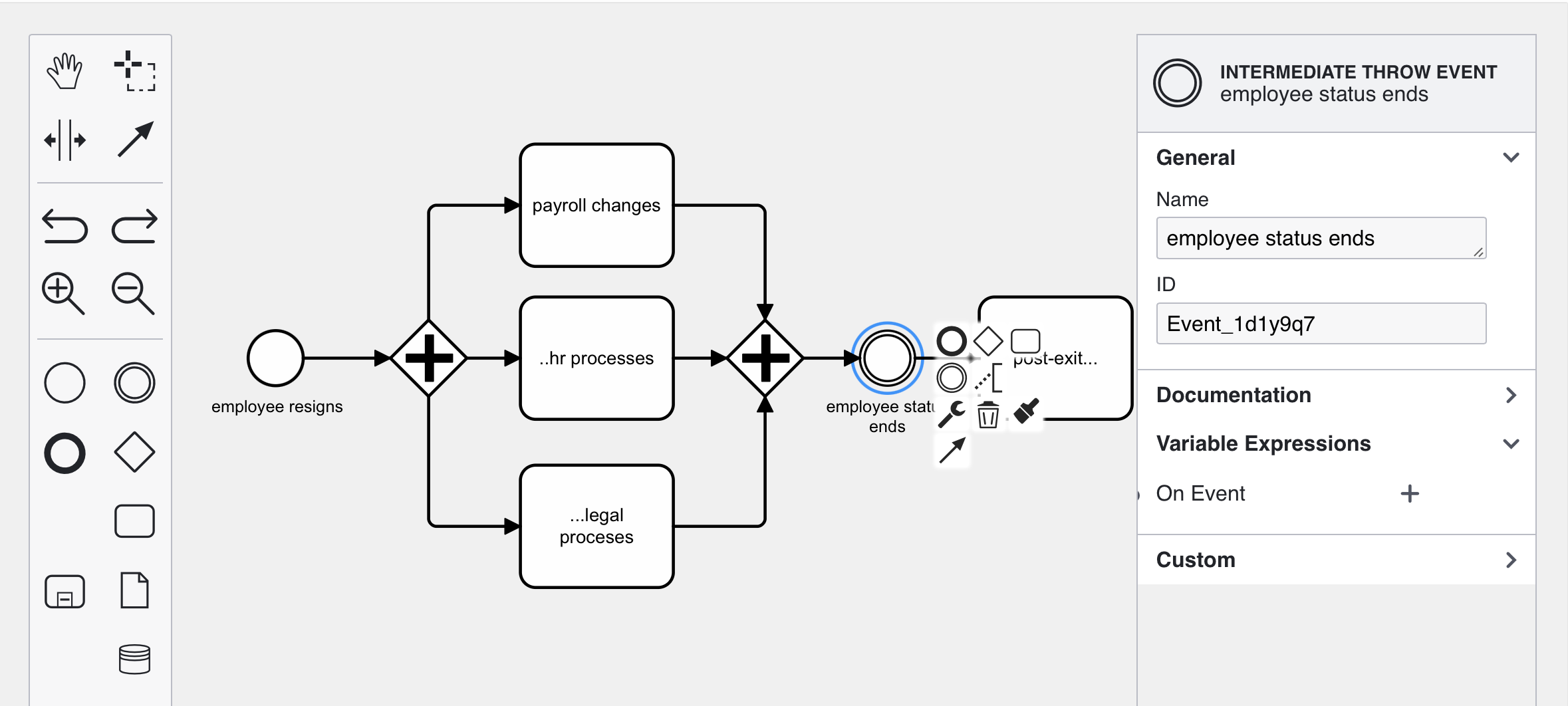 none interdiate event configuration