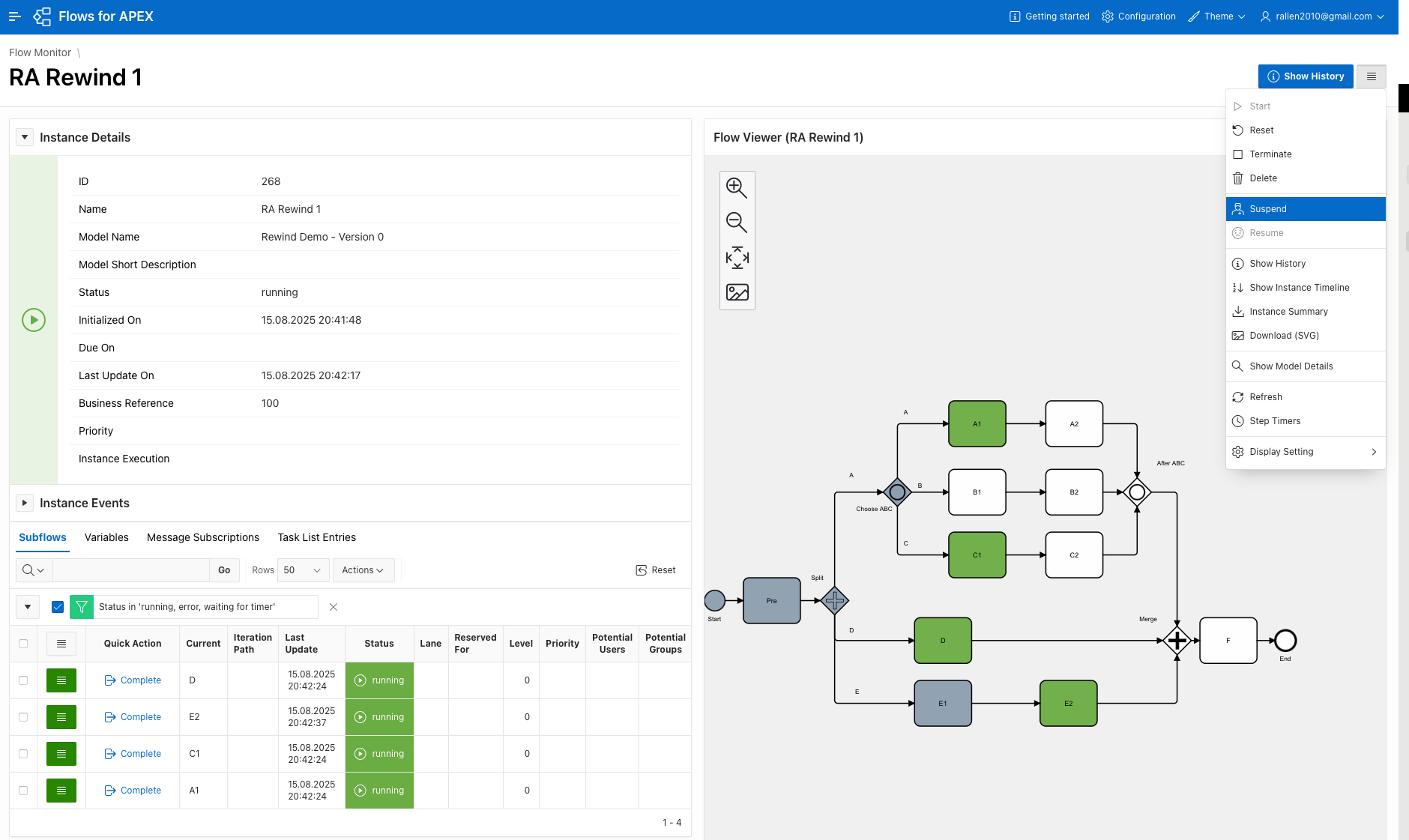 suspend an instance
