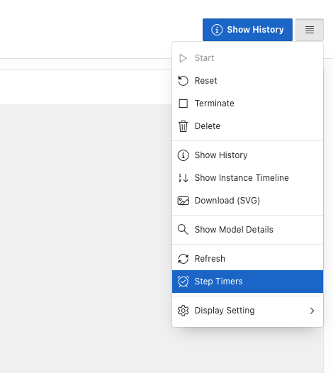 Manual Timer Stepping in Flow Monitor >> Instance Details screen