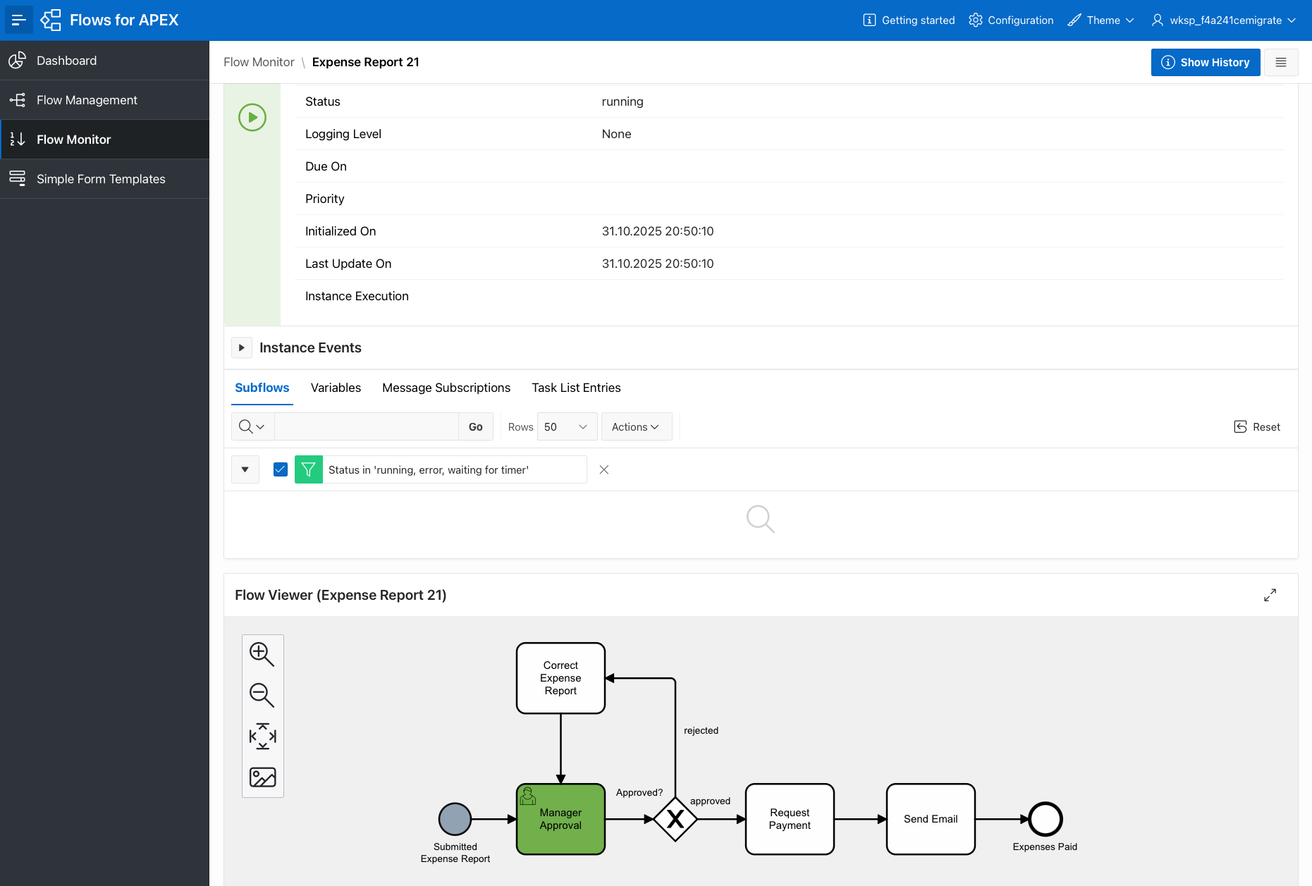 Flow Monitor "stuck" on Approval