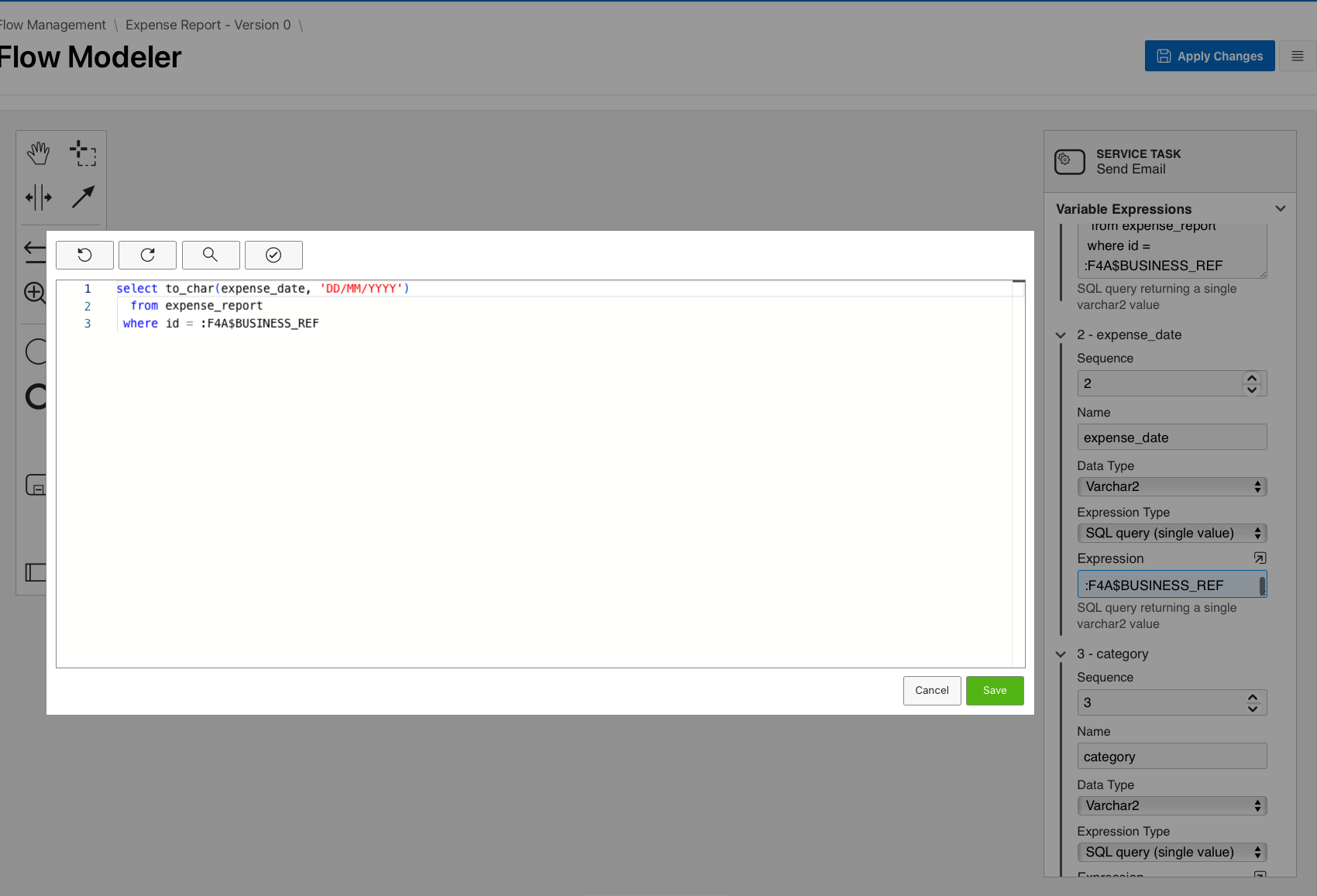 Setting variable expressions